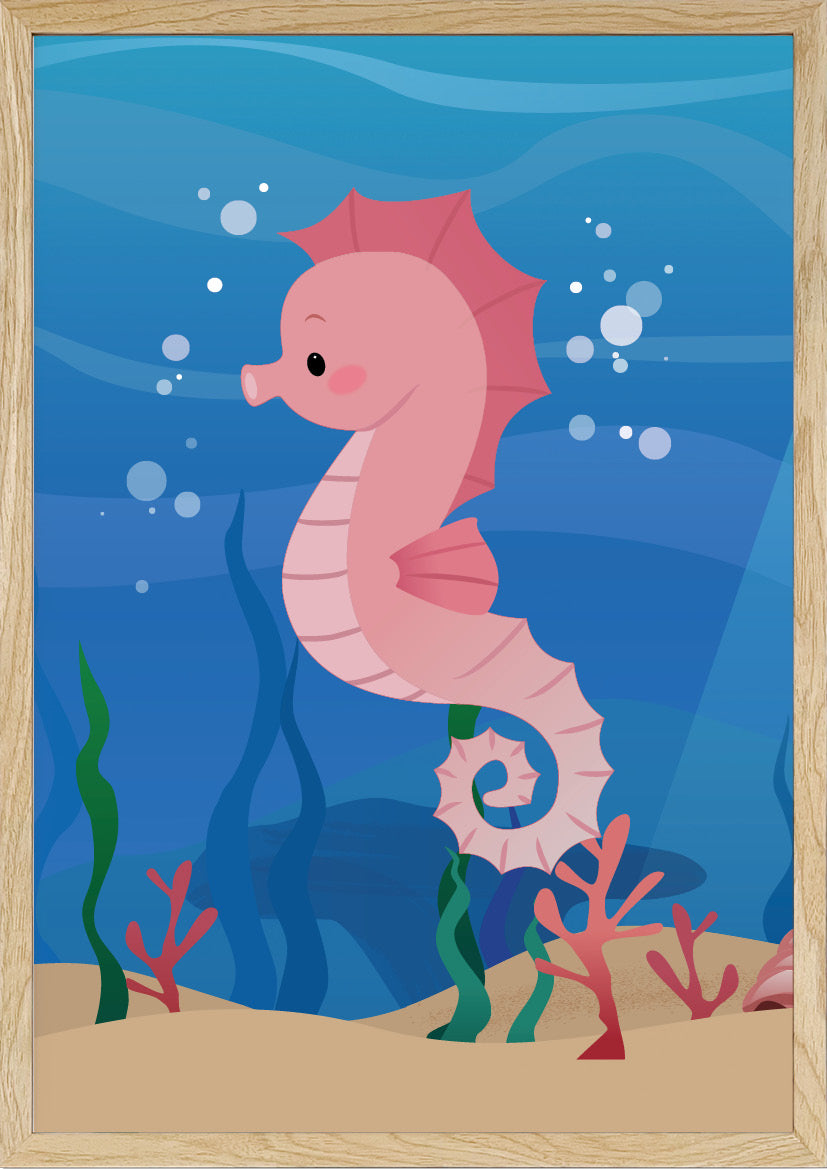 Seahorse Underwater - Poster for Kids – Kids Posters Australia