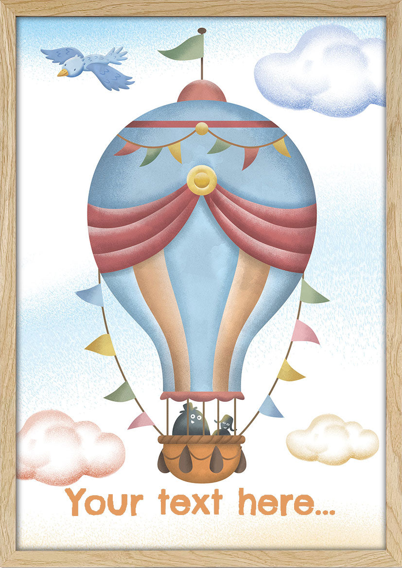 Vintage Hot Air Balloon - Kids Posters – Kids Posters Australia