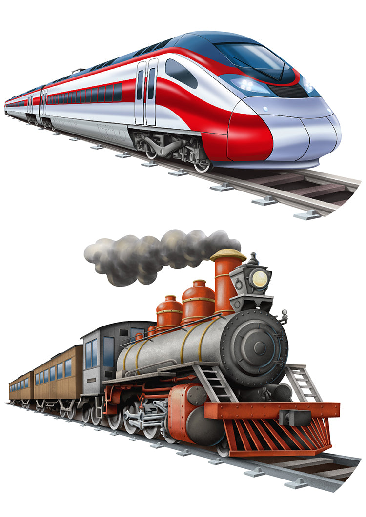 2 x Large Fabric Wall Stickers - Train Stickers No1 – Kids Posters ...