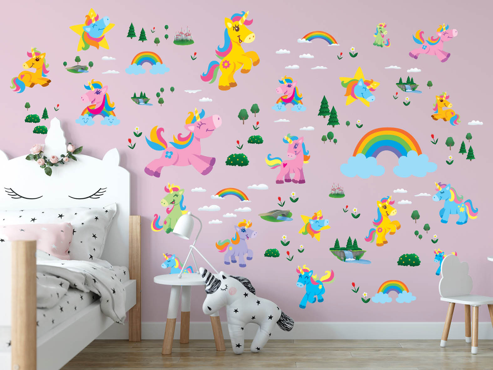 Unicorn Wall Decal - Removable Reusable Fabric Wall Sticker – Picture  Perfect Decals