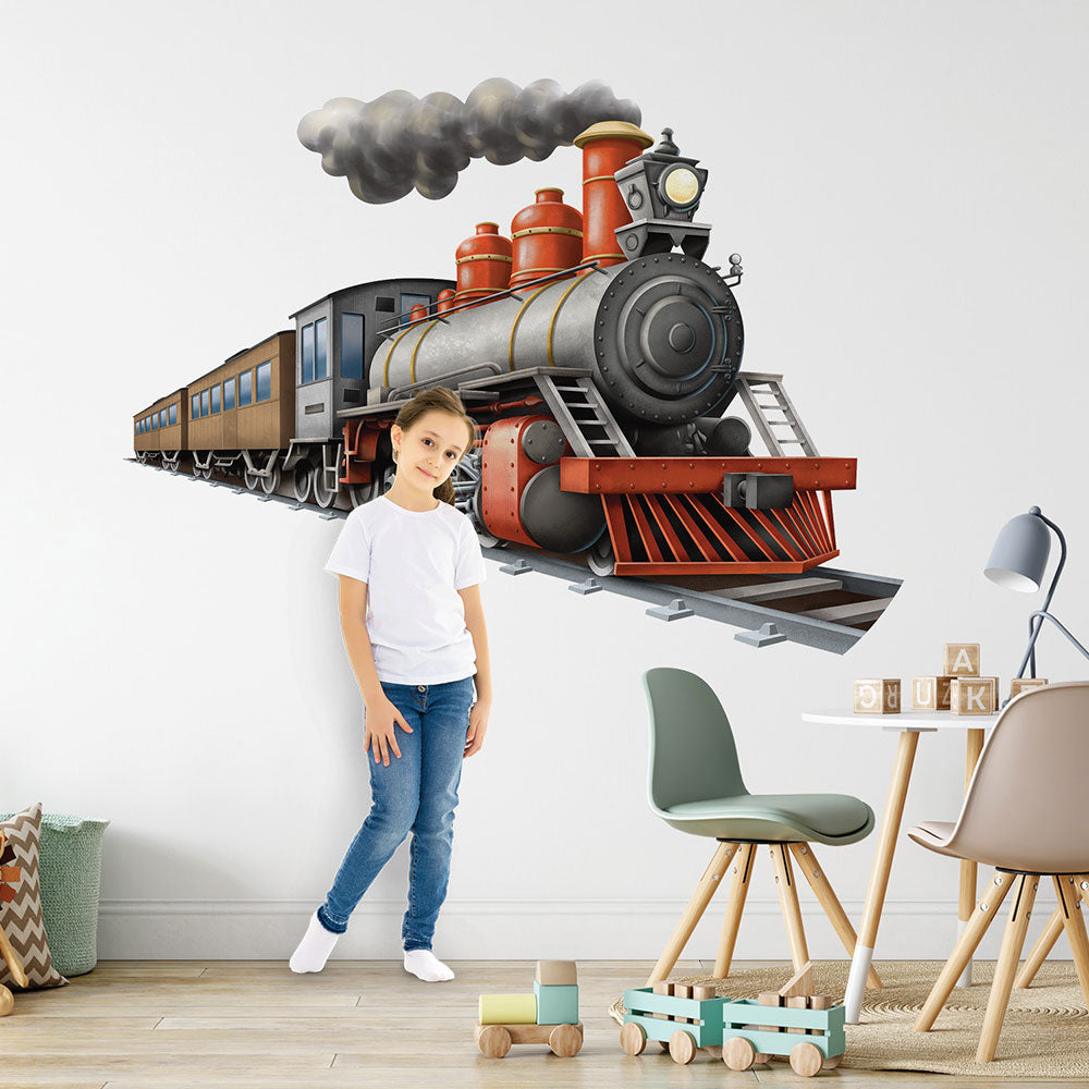 Sticker Steam Out Mega Fabric Wall Stickers - Steam Train Sheet No.1 – Kids Posters Australia